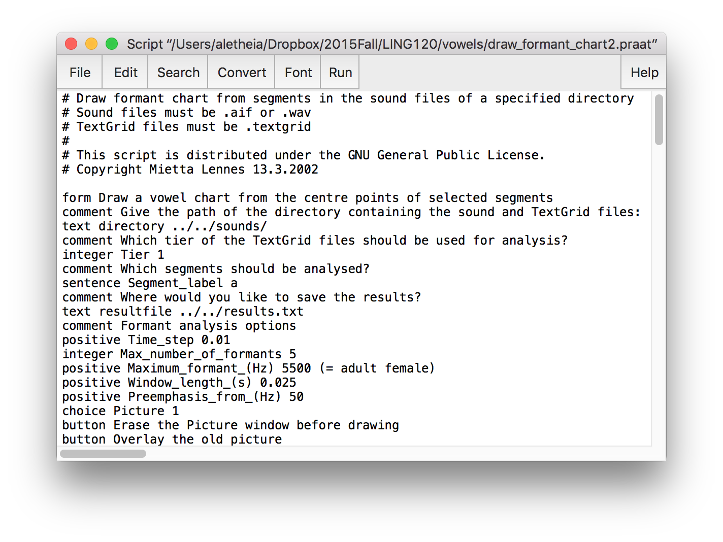 praat script duration measurement